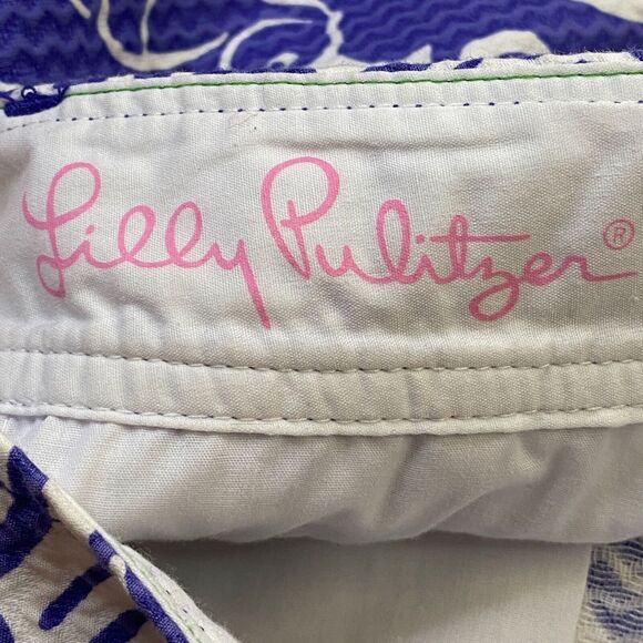 Lilly Pulitzer The Walsh Shorts Women's Size 0 Spectrum Blu Tide Pools 3" - Picture 5 of 7